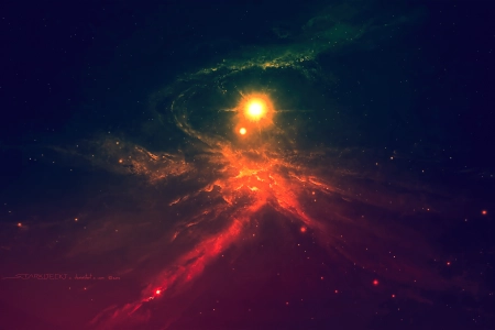 伽利 太空 恒星 宇宙 太空逃逸 星云 太空艺术  电脑壁纸 4K壁纸 3840x2160