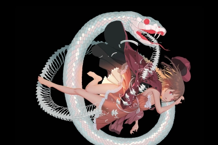 深色 皮肤 红眼睛 赤脚 系列 动漫 女孩 4K壁纸 3840x2160