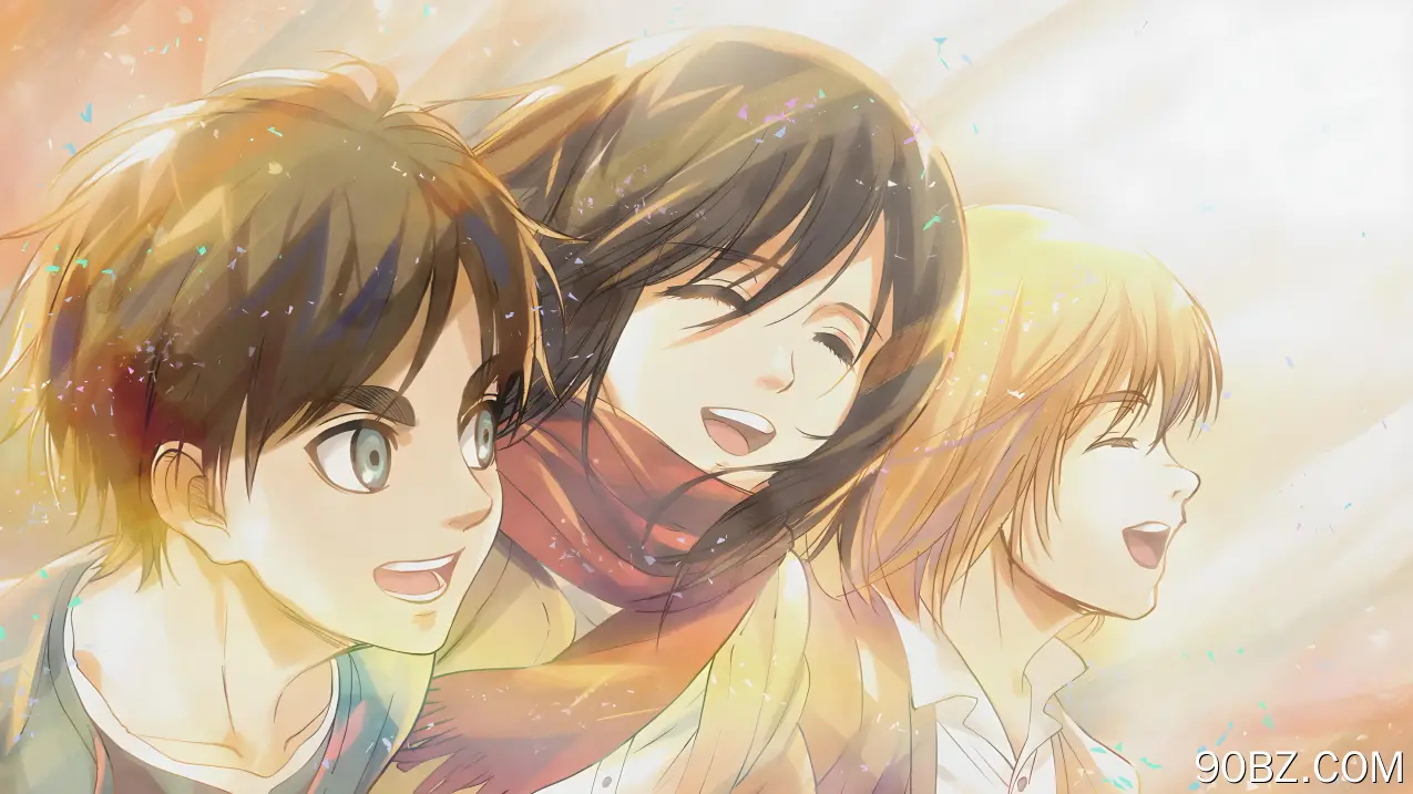 Eren,Yeager,笠阿克曼,阿明Arlert,动画片,攻击的巨人,壁纸,5464x3072