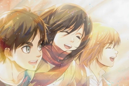 Eren,Yeager,笠阿克曼,阿明Arlert,动画片,攻击的巨人,壁纸,5464x3072 5464x3072