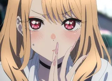 红眼睛 金发 马林 娃娃 动漫 女孩 脸红 4K壁纸  3840x2160