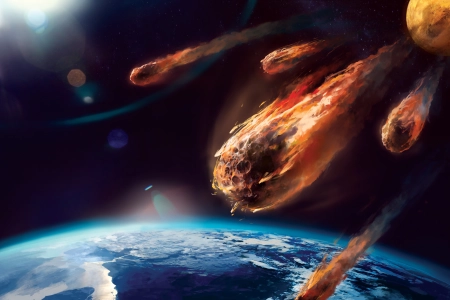 流星 宇宙 太空 地球 空间艺术 AI艺术 行星  电脑壁纸 4K壁纸 5433x3508