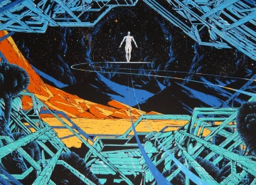 科幻 银色 冲浪者 科幻 概念 宇宙 飞船 电脑壁纸 4K壁纸  4896x3672
