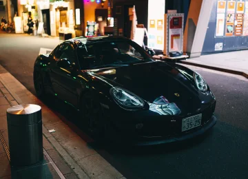 汽车 黑色 保时捷开曼 电脑壁纸 4K壁纸  4096x2730