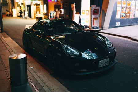 汽车 黑色 保时捷开曼 电脑壁纸 4K壁纸 4096x2730