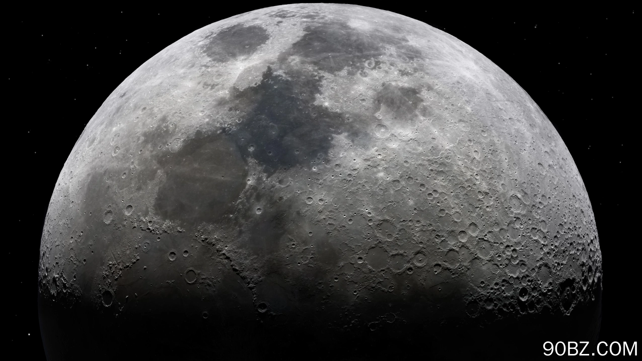 月亮 空间 星星 单色 摄影 空间艺术 数码艺术 4K壁纸