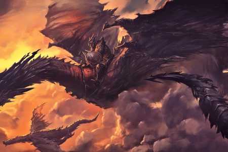 骑士 奇幻艺术 风景 AI艺术 概念艺术 龙 4K壁纸 3840x2160