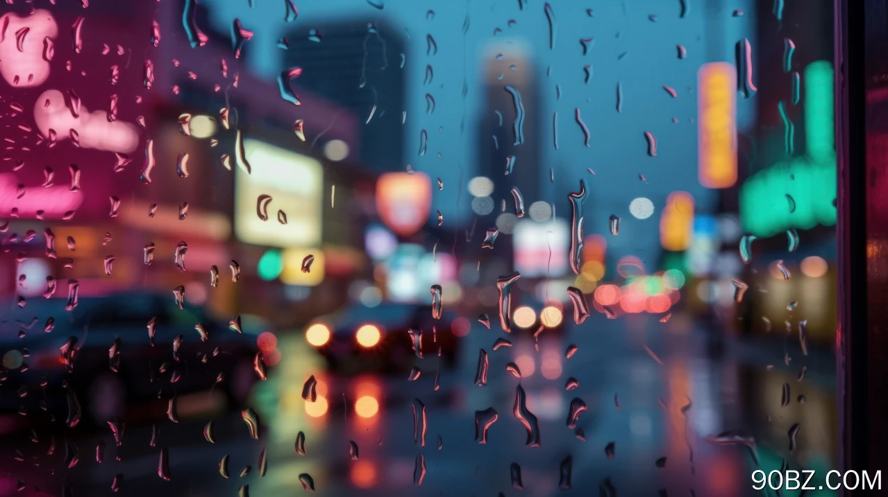 城市 雨 窗 城市灯 4K壁纸