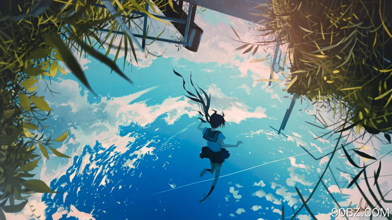 原创角色 放逐 动漫 云 夏天  电脑壁纸 4K壁纸