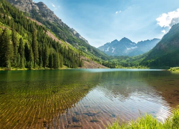 栗色钟声 风景 自然 山脉 湖泊 户外  4K壁纸  5120x2880
