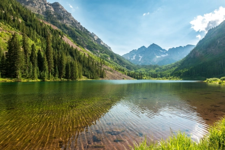 栗色钟声 风景 自然 山脉 湖泊 户外  4K壁纸 5120x2880